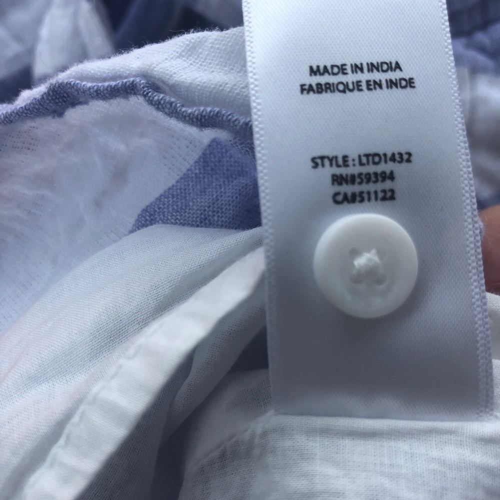 Beach Lunch Lounge blue white stripe dress pockets - Picture 6 of 7